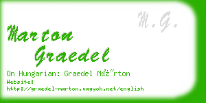 marton graedel business card